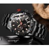 LIGE - relógio Quartz esportivo - luminoso - à prova d'água - aço inoxidável