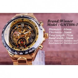 Mechanical sport watch - skeleton dial design - stainless steelWatches