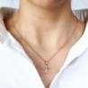 Crystal cross shaped pendant - with necklaceNecklaces