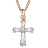 Crystal cross shaped pendant - with necklaceNecklaces