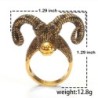 Big sheep horn - goat head - punk style ringRings