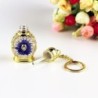Frasco de perfume de metal vintage - recipiente de vidro - com conta-gotas - chaveiro - 3ml