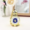 Frasco de perfume de metal vintage - recipiente de vidro - com conta-gotas - chaveiro - 3ml