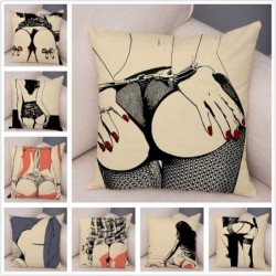 Capa de almofada decorativa - garota sexy - 45 * 45 cm