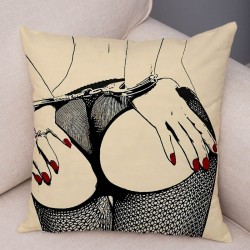 Capa de almofada decorativa - garota sexy - 45 * 45 cm