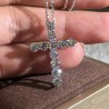 White crystal cross pendant - with necklaceNecklaces