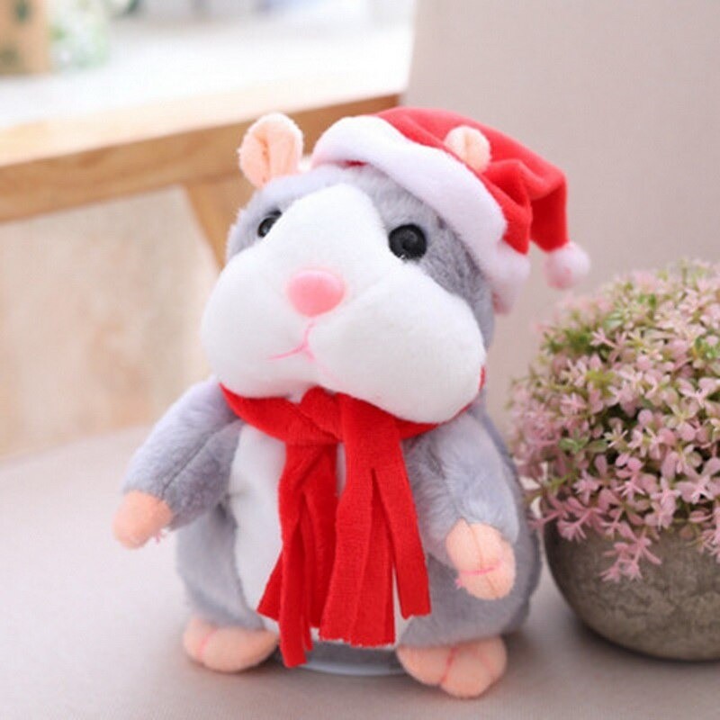 Natal falando hamster - brinquedo de pelúcia