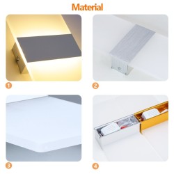 3W - 6W - 7W - Lâmpada de parede de acrílico LED