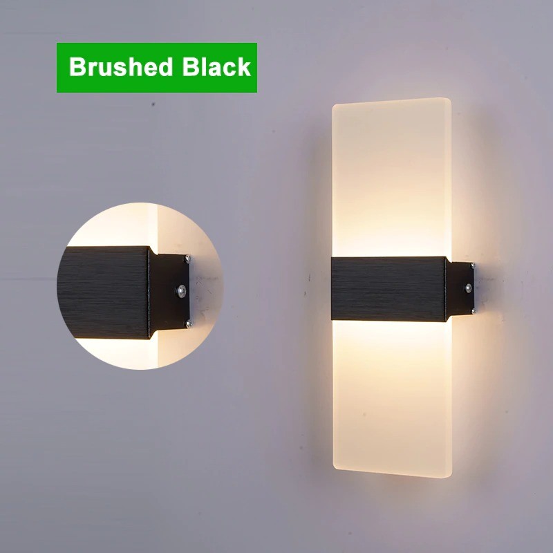 6W - 12W - Lâmpada de parede de acrílico LED