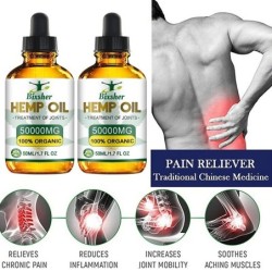 Óleo de cânhamo orgânico - artrite reumatóide - alívio da dor muscular - óleo de massagem