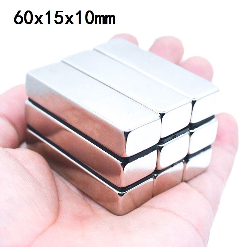 N35 - ímã de neodímio - bloco forte - 60 * 15 * 10 mm - 5 peças