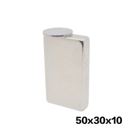 N35 - ímã de neodímio - bloco forte - 50 * 30 * 10 mm - 1 peça