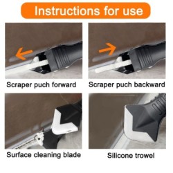 Raspador de selante de silicone - remoção de molde - ferramenta 5 em 1