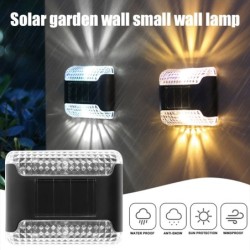Luminária de parede solar para jardim - luz ascendente / descendente - LED - à prova d'água