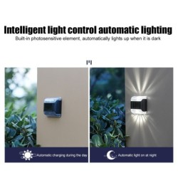 Luminária de parede solar para jardim - luz ascendente / descendente - LED - à prova d'água