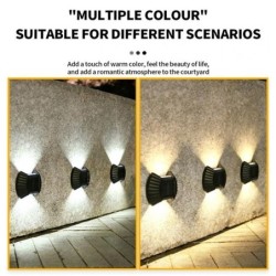 Luz solar para jardim - candeeiro de parede LED - à prova de água