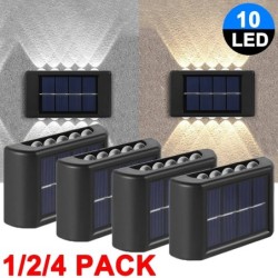 Luz solar LED - luminária de parede externa - à prova d'água - luz ascendente / descendente