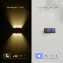 LED solar light - outdoor wall lamp - waterproof - up / down lightSolar lighting