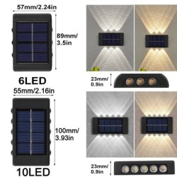 LED solar light - outdoor wall lamp - waterproof - up / down lightSolar lighting