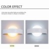 Modern LED wall lamp - square / round - 4WWall lights