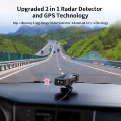 388T DSP - 2 em 1 detector de radar a laser - GPS - alerta de voz