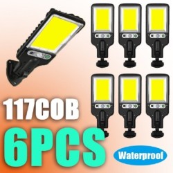 Luz de rua solar - sensor de movimento - controle remoto - IP65 à prova d'água - LED - COB