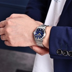 PAGANI DESIGN - relógio Quartzo esportivo - vidro de safira - aço inoxidável - 100 M à prova d'água