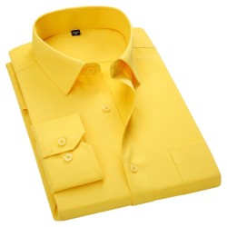 Camisa clássica manga longa - cor sólida - Slim Fit