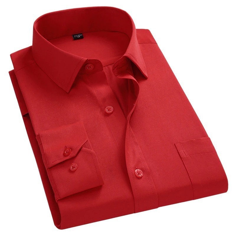 Classic long sleeve shirt - solid color - Slim FitT-shirts Classic long sleeve shirt - solid color - Slim FitT-shirts