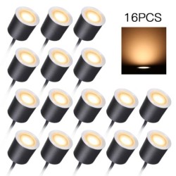 Luzes de convés LED embutidas - ao ar livre - IP67 à prova d'água - DC12V - 16 peças