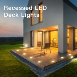 Recessed LED deck lights - outdoor - IP67 waterproof - DC12V - 16 piecesLights & lighting
