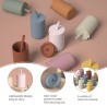 Copo infantil de silicone - água fria / quente - com canudo - à prova de vazamentos - sem BPA - cor sólida