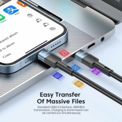 Essager - USB tipo C Para USB C - cabo de carregamento rápido - 60W - 100W