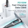 Essager - Cabo USB tipo C para USB C - PD carregamento rápido - com display digital - 100W / 5A