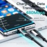 Essager - Cabo USB tipo C para USB C - PD carregamento rápido - com display digital - 100W / 5A