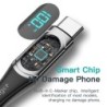 Essager - Cabo USB tipo C para USB C - PD carregamento rápido - com display digital - 100W / 5A