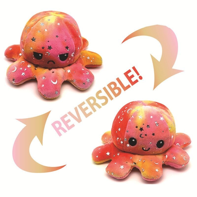 Brinquedo de pelúcia reversível - polvo de natal