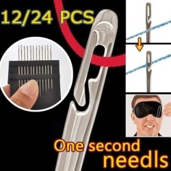 Self-threading needles - for blind / elderly people - stainless steelTextile
