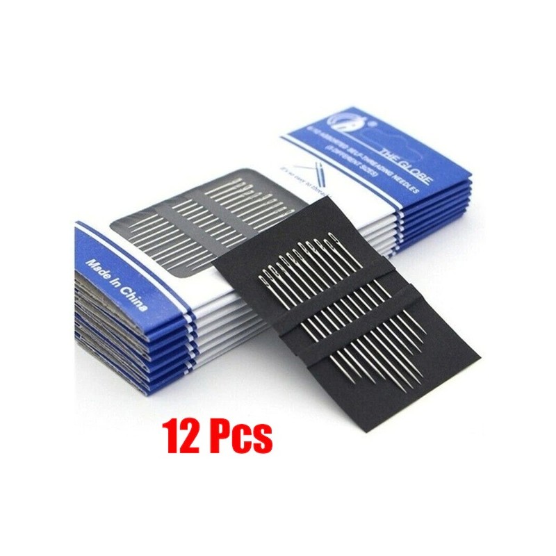 Self-threading needles - for blind / elderly people - stainless steelTextile