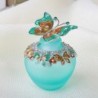 Frasco de perfume de vidro vintage - borboleta de cristal - 30ml