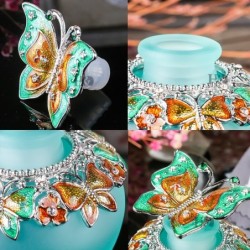 Frasco de perfume de vidro vintage - borboleta de cristal - 30ml