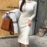 Vestido de inverno tricotado - com gola alta