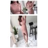 Knitted winter dress - with turtleneckDresses