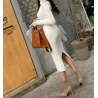 Knitted winter dress - with turtleneckDresses