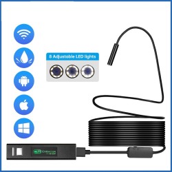 Mini câmera de endoscópio - WiFi - LED - micro USB - IOS Android - IP68 à prova d'água