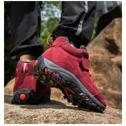 Botas de inverno em camurça - até ao tornozelo - impermeáveis - antiderrapantes