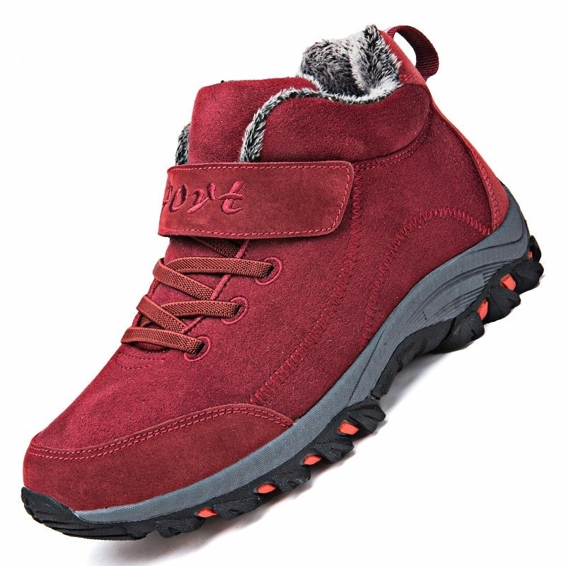 Botas de inverno em camurça - até ao tornozelo - impermeáveis - antiderrapantes