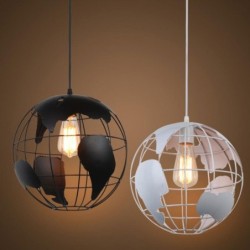 Candeeiro de tecto moderno em ferro - em forma de globo - 60W