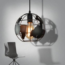 Candeeiro de tecto moderno em ferro - em forma de globo - 60W
