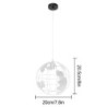 Candeeiro de tecto moderno em ferro - em forma de globo - 60W